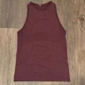 Lululemon Swiftly Tech Tank, High Neck Racerback Tanktop in Berry, Size 6